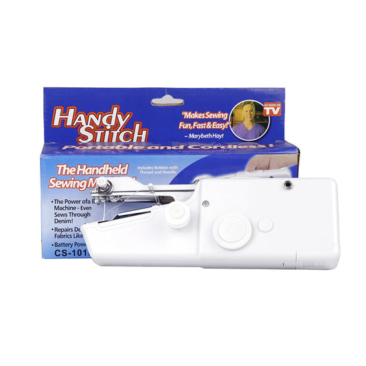 Hand-held portable sewing machine