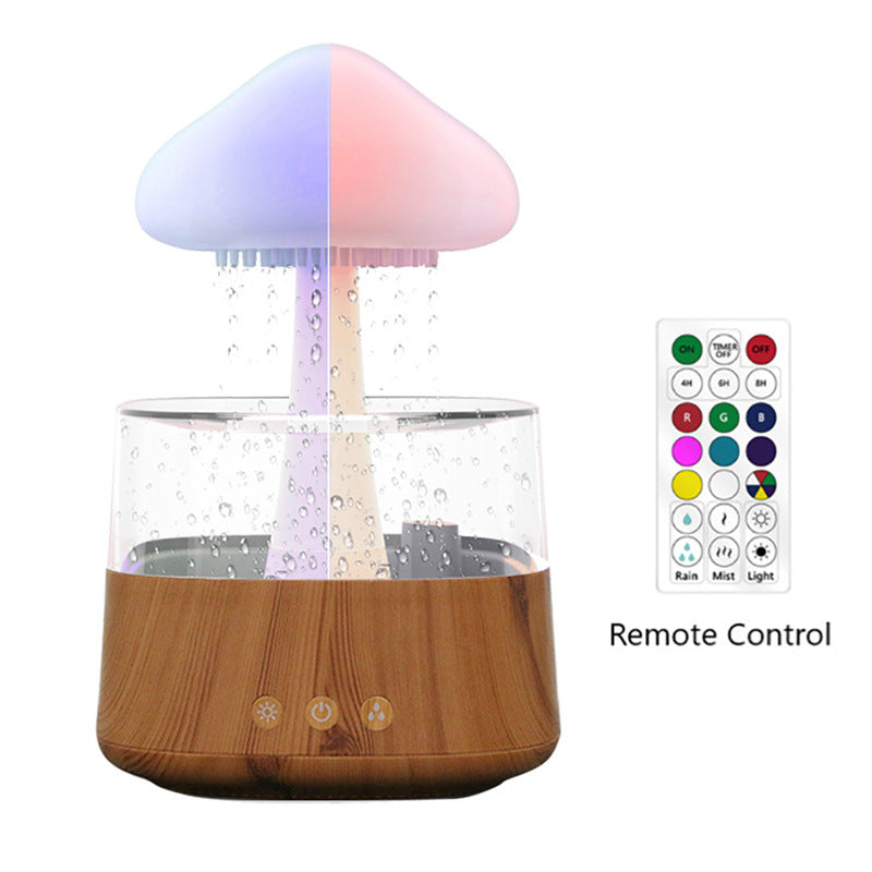 Mushroom Rain Air Humidifier with Colorful Night Light