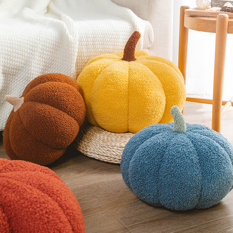 Romantic Macaron Color Teddy Velvet Pumpkin Pillow Cushion