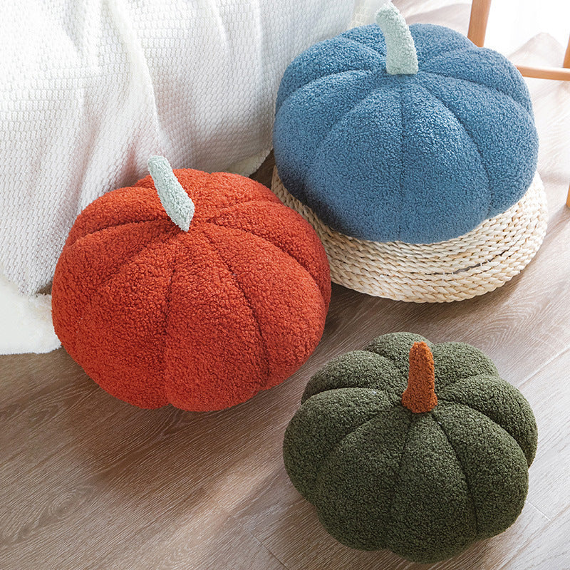 Romantic Macaron Color Teddy Velvet Pumpkin Pillow Cushion