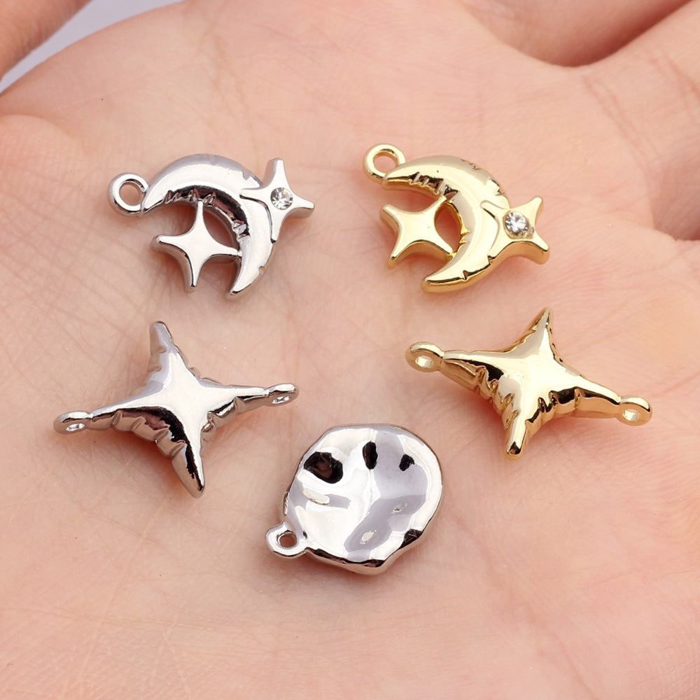 Korean Style Mini Star Moon Pendant - DIY Handmade Jewelry Accessories