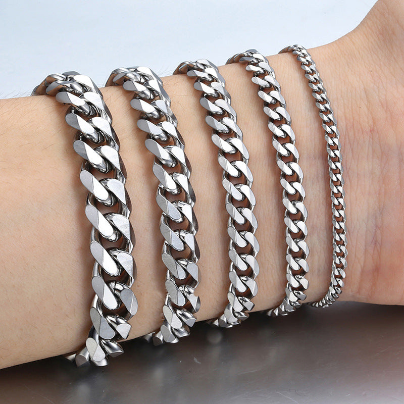 Men's Titanium Steel Bracelet - Cuban Link Chain