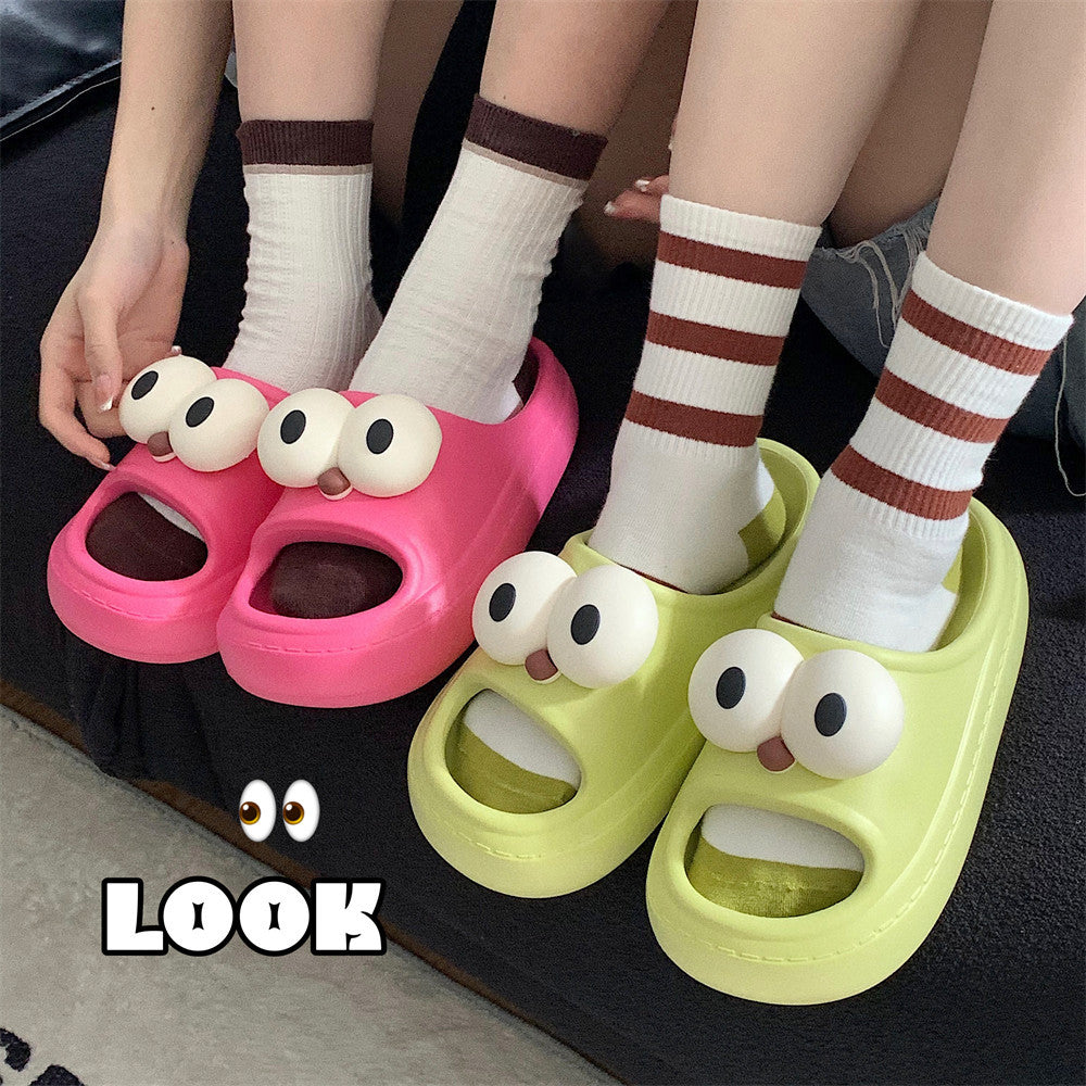 Cute big eyes slippers