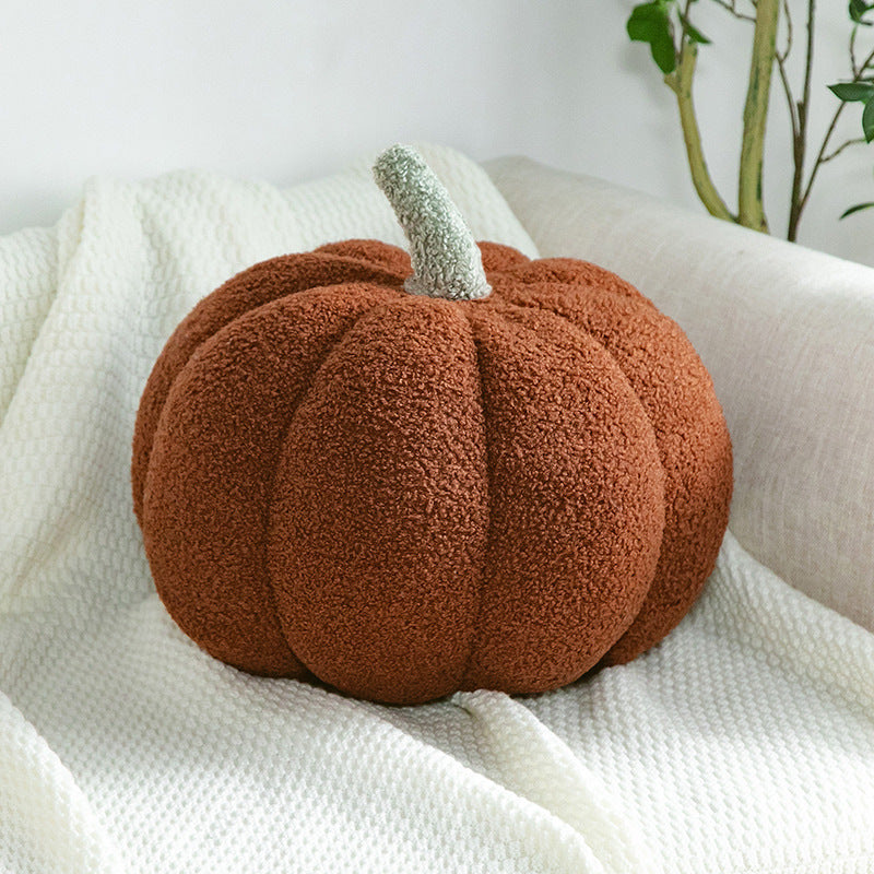 Romantic Macaron Color Teddy Velvet Pumpkin Pillow Cushion