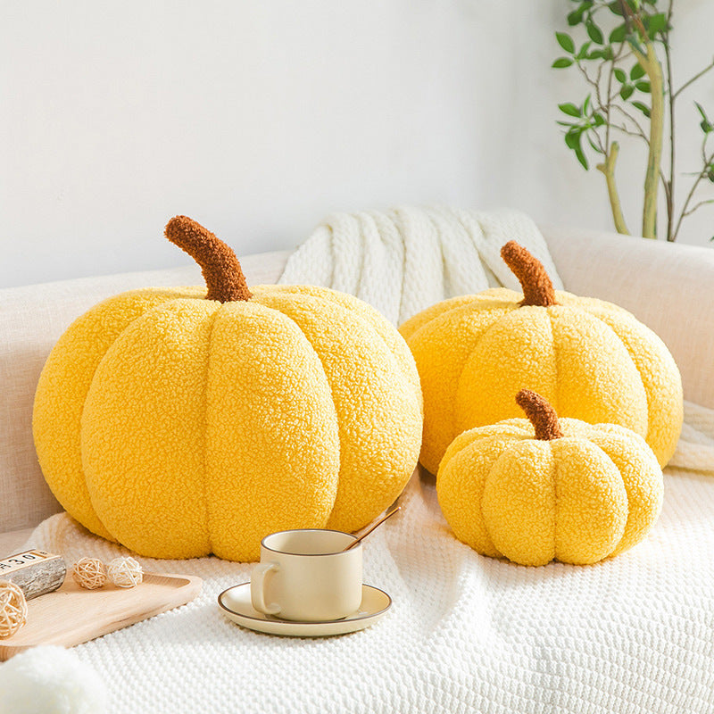 Romantic Macaron Color Teddy Velvet Pumpkin Pillow Cushion