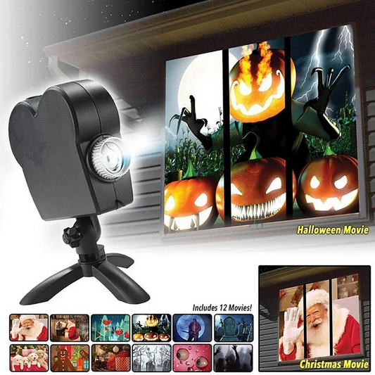 Festive Window Projector for Christmas and Halloween