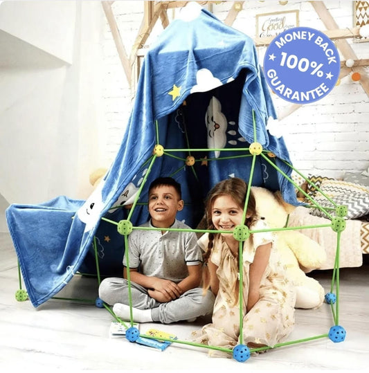 Castles Tunnels Kids Tent Play Construction Fort Building Kit